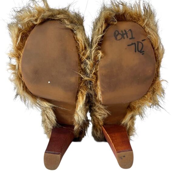 Vintage Jeffrey Campbell Lita Shag Platform Boots Fur Y2K Chewbacca Heels Size 8 - Picture 4 of 7